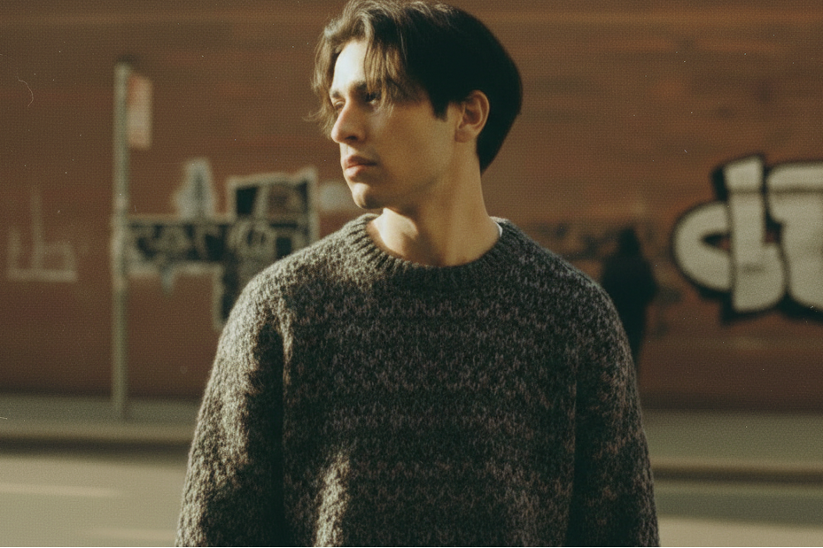 Streetwear with jersey-style blur